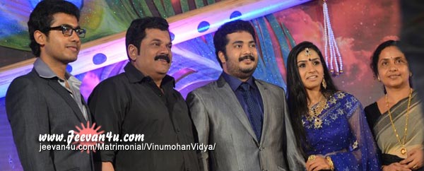 Vinu Mohan Vidya Wedding Reception